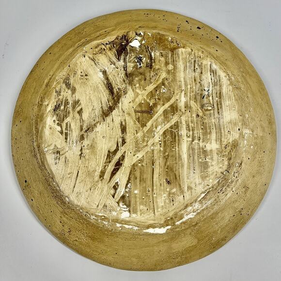 Vintage BOSSONS Style Handpainted Spring Flowers Chalkware Wall Plaque Decor 14” - Picture 9 of 9